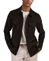 Reiss Mens Khaki Green Liam Patch-pocket Wool-blend Overshirt Xs In Brown
