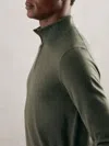 Reiss Kale Green Merino Wool Half-zip Jumper In Green