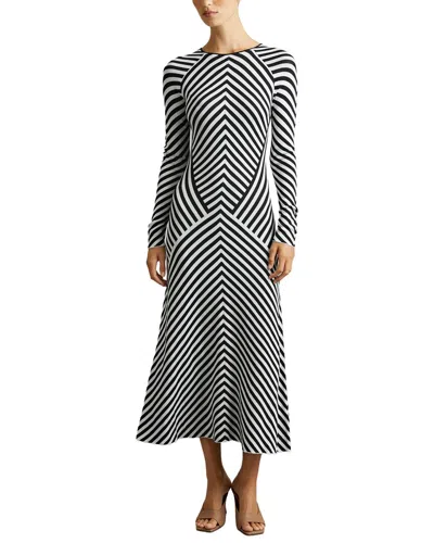 Reiss Kali Stripe Knit Midi Dress In Multi