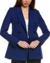 Reiss Kali Wool Blazer In Blue