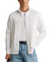 Reiss Kappo Regular Fit Soft Twill Overshirt In White