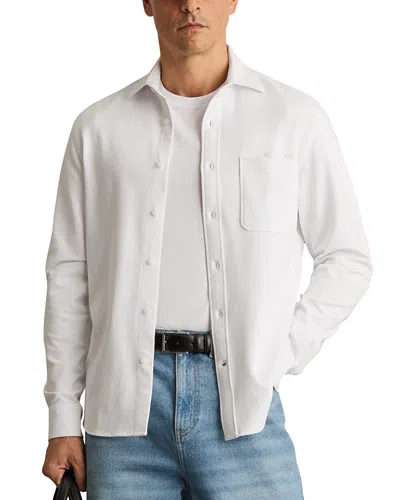 Reiss Kappo Regular Fit Soft Twill Overshirt In White