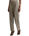 Reiss Neutral Check Elasticated Waist Tapered Trousers In Multi