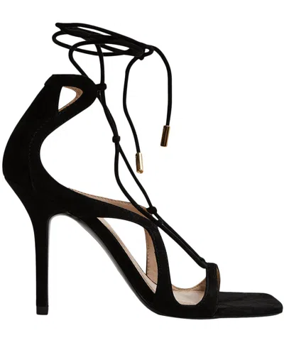 Reiss Kate Leather Strappy Sandal In Black