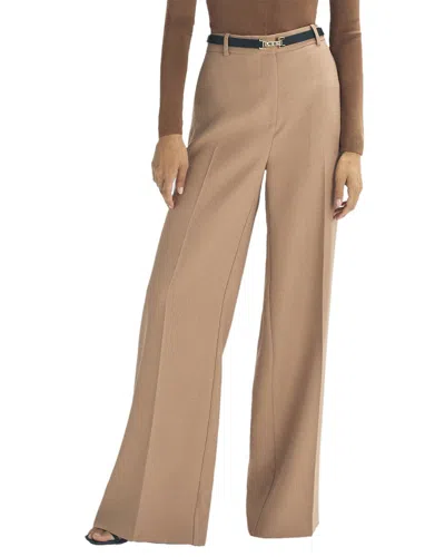 Reiss Kate Wool Wide Leg Trouser In Brown