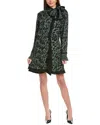 Reiss Katie Animal Print Flippy Dress In Black