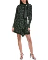 Reiss Katie Animal Print Flippy Dress In Black