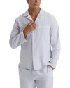 Reiss Ice Grey Keddington Cotton Button-through Pyjama Shirt In Grey