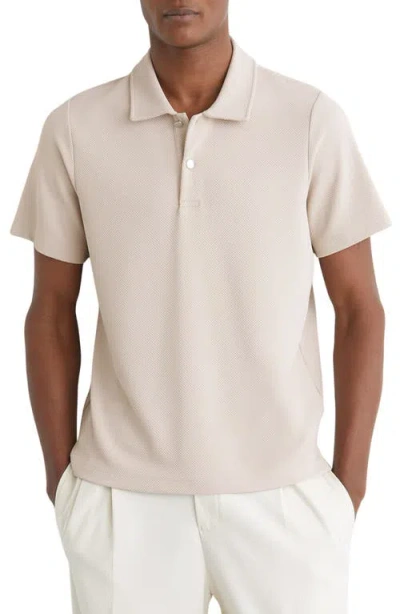Reiss Kennedy Textured Polo In Pink