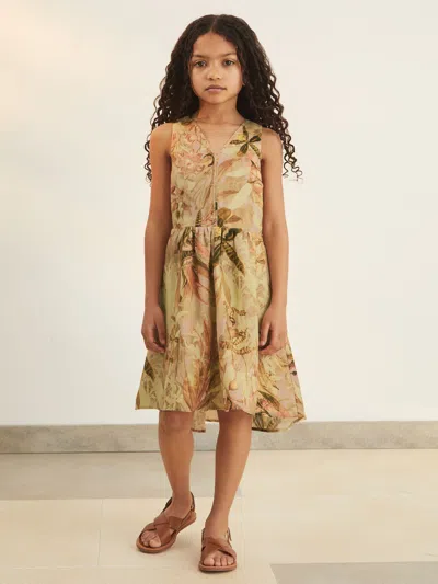 Reiss Khaki Anna 4-9 Yrs | Nybg Floral-print Midi Dress