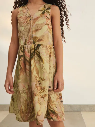 Reiss Khaki Anna 9-13 Yrs | Nybg Floral-print Midi Dress