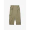 Reiss Khaki 9-13 Yrs Lyocell-linen Cargo Trousers