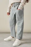Reiss Khaki Nora 9-13 Yrs Barrel Leg Cargo Trousers