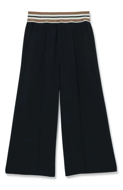 Reiss Kids' Abs Wide Leg Pull-on Pants In Blue