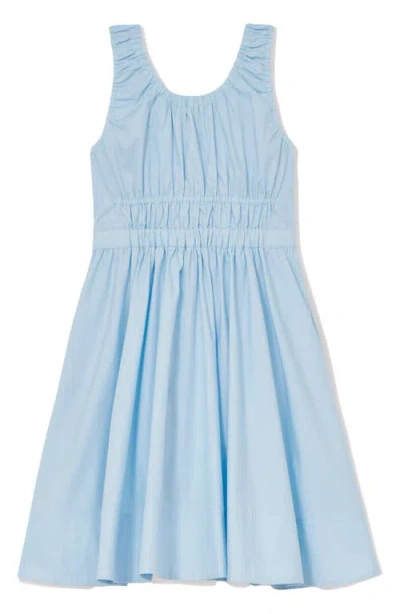 Reiss Kids' Anouk Junior Cotton Dress In Blue