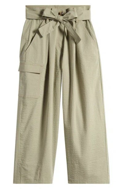 Reiss Kids' Bax - Khaki Junior Textured Cargo Trousers, Uk 7-8 Yrs