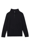 Reiss Kids' Blackhall Quarter Zip Wool Sweater In Animal Print