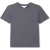 Reiss Washed Airforce Blue Cotton Crew Neck T-shirt In Washed Airforce Blue