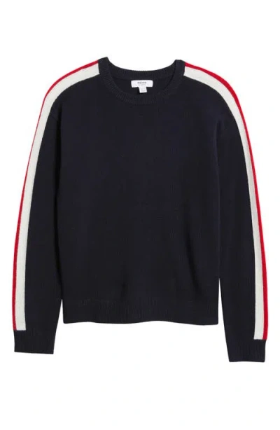 Reiss Kids' Briar Wool Crewneck Sweater In Navy/red