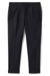 Reiss Navy  Stretch Recycled Polyester-blend Trou In Navy