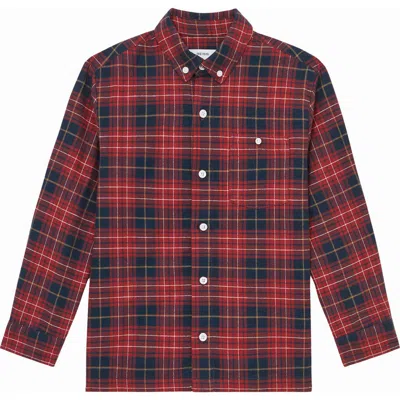 REISS REISS KIDS' BRONTS PLAID BUTTON-UP SHIRT