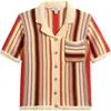 Reiss Kids' Candy Sr. Stripe Cotton Button-up Polo Sweater