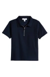 Reiss Kids' Cayman Sr. Zip Polo In Navy