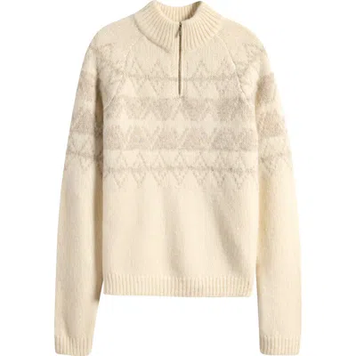 REISS REISS KIDS' CLAUS QUARTER ZIP WOOL BLEND PULLOVER