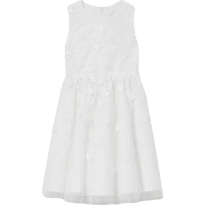 Reiss Kids' Clementine Sequin Party Dress In Ivory