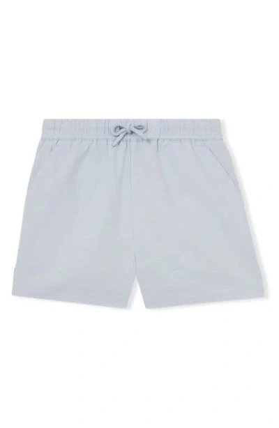 Reiss Kids' Cleo Slub Cotton & Linen Drawstring Shorts In Blue