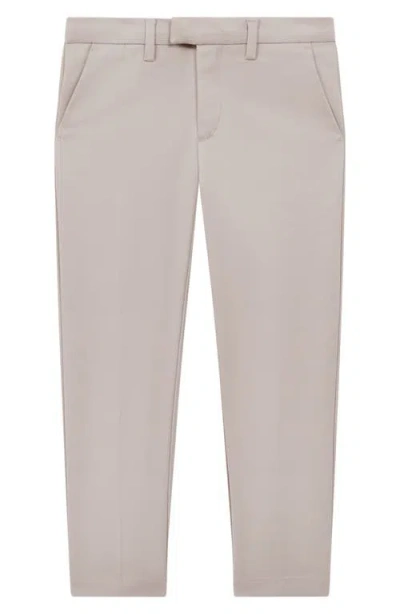Reiss Kids' Eastbury Stretch Cotton Pants In Neutral