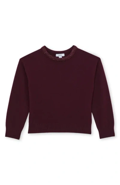 Reiss Kids' Elizabeth Embellished Sweater In Red