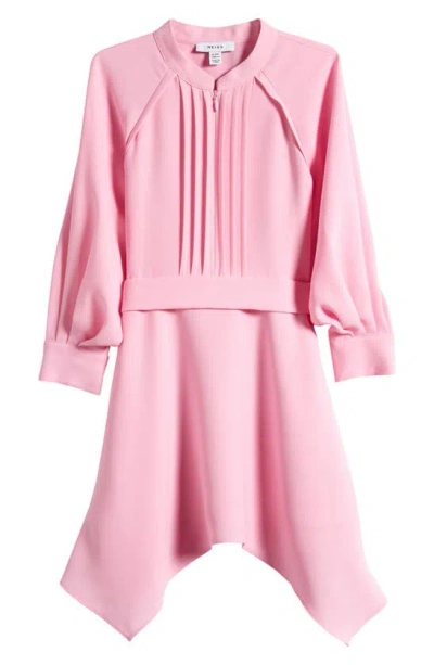 Reiss Kids' Erica Jr. Long Sleeve Asymmetric Dress In Pink