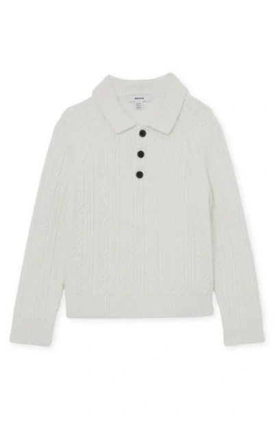Reiss Kids' Evesham Polo Sweater In White