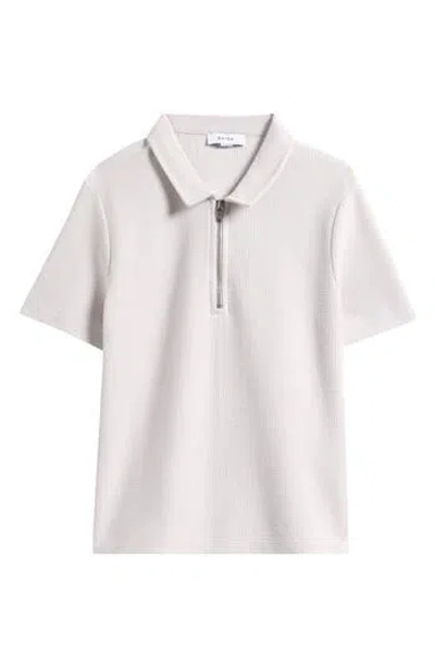 Reiss Kids' Felix Short Sleeve Polo Shirt In Neutral