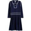 Reiss Girls' Freya Piped Knitted Dress - Little Kid, Big Kid In Blue