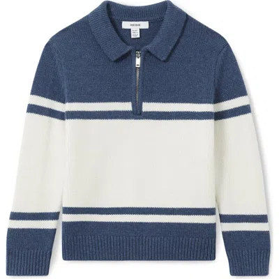 Reiss Kids' Gallow Sr. Colorblock Half Zip Sweater In Multi