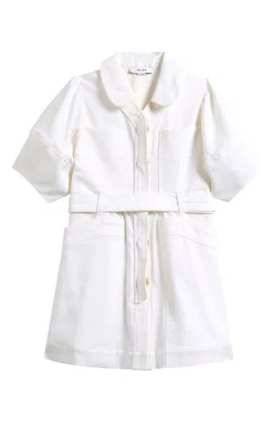 Reiss Kids' Ginny Puff Sleeve Shirtdress In White