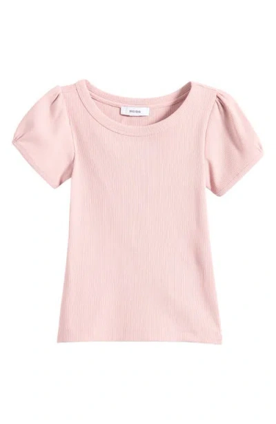 Reiss Kids' Gracie Puff Sleeve Top In Pink