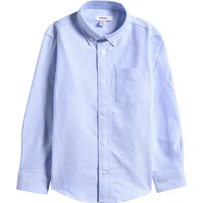 Reiss Kids' Greenwich Button-down Shirt In Blue