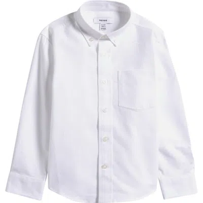 Reiss Kids' Greenwich Button-down Shirt In White