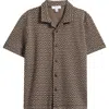 Reiss Kids' Grove Button-up Cuban Shirt In Pattern