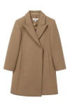 Reiss Harlow - Camel Harlow Teen Mid Length Wool Blend Coat In Camel