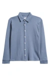 Reiss Kids' Hendon Cotton Button-up Shirt In Blue
