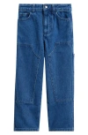 Reiss Kids' Luther Sr. Reinforced Knee Jeans In Blue