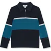 Reiss Kids' Jason Half Zip Sweater In Blue