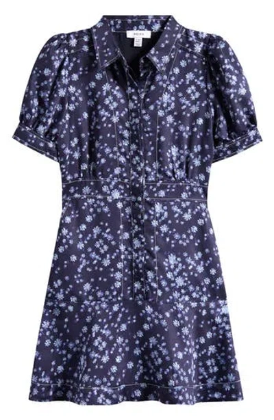 Reiss Kids' Joanne Print Shirtdress In Blue
