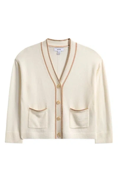 Reiss Kids' Juni Wool & Cashmere Blend Cardigan In Neutral