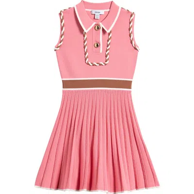 Reiss Kids' Niamh Sleeveless Sweater Dress In Pink