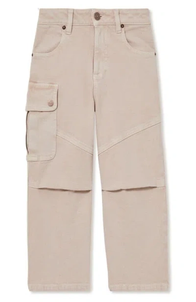 Reiss Kids' Ocean Sr. Cotton Cargo Pants In Camel
